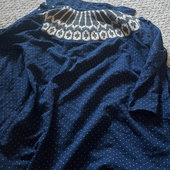 FLASH SAlE- Free People Boho Oversized Mixed Wool Knit Back Shirt - Small - EUC - Picture 8 of 8